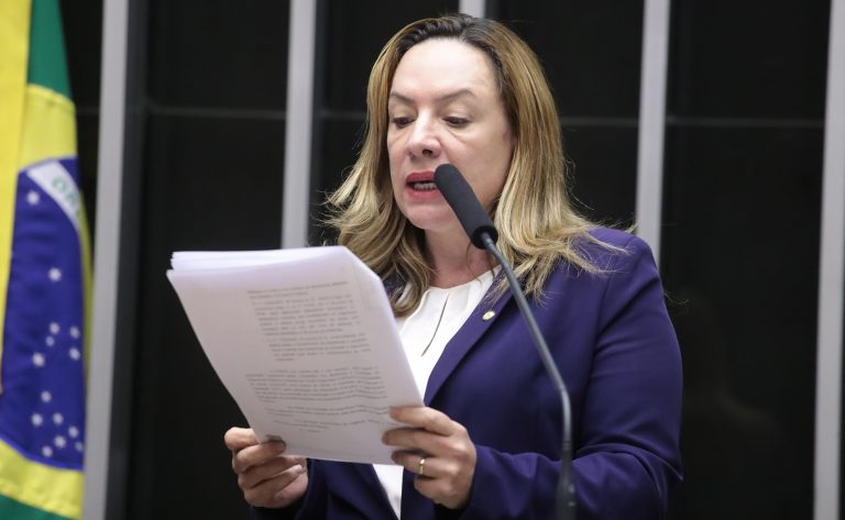 Deputada Delegada Adriana Accorsi (PT-GO) fala no Plenário da Câmara dos Deputados