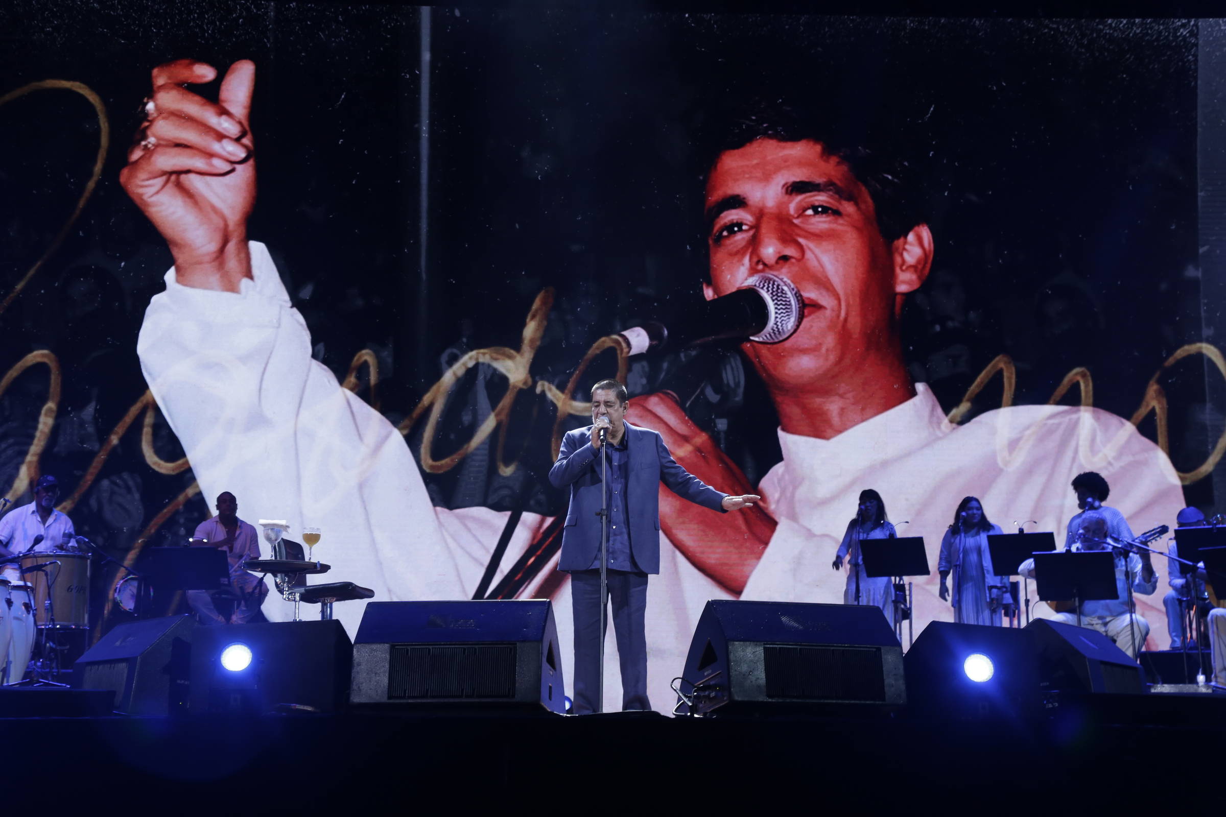 Zeca Pagodinho em show no Engenhão, no Rio de Janeiro