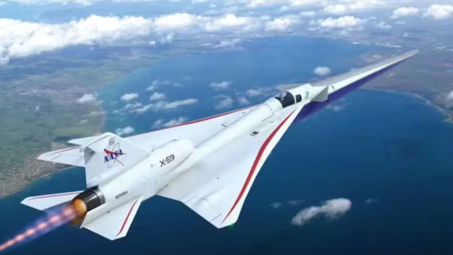 X-59: jato supersônico da NASA promete voar de Londres a NY em 4h
