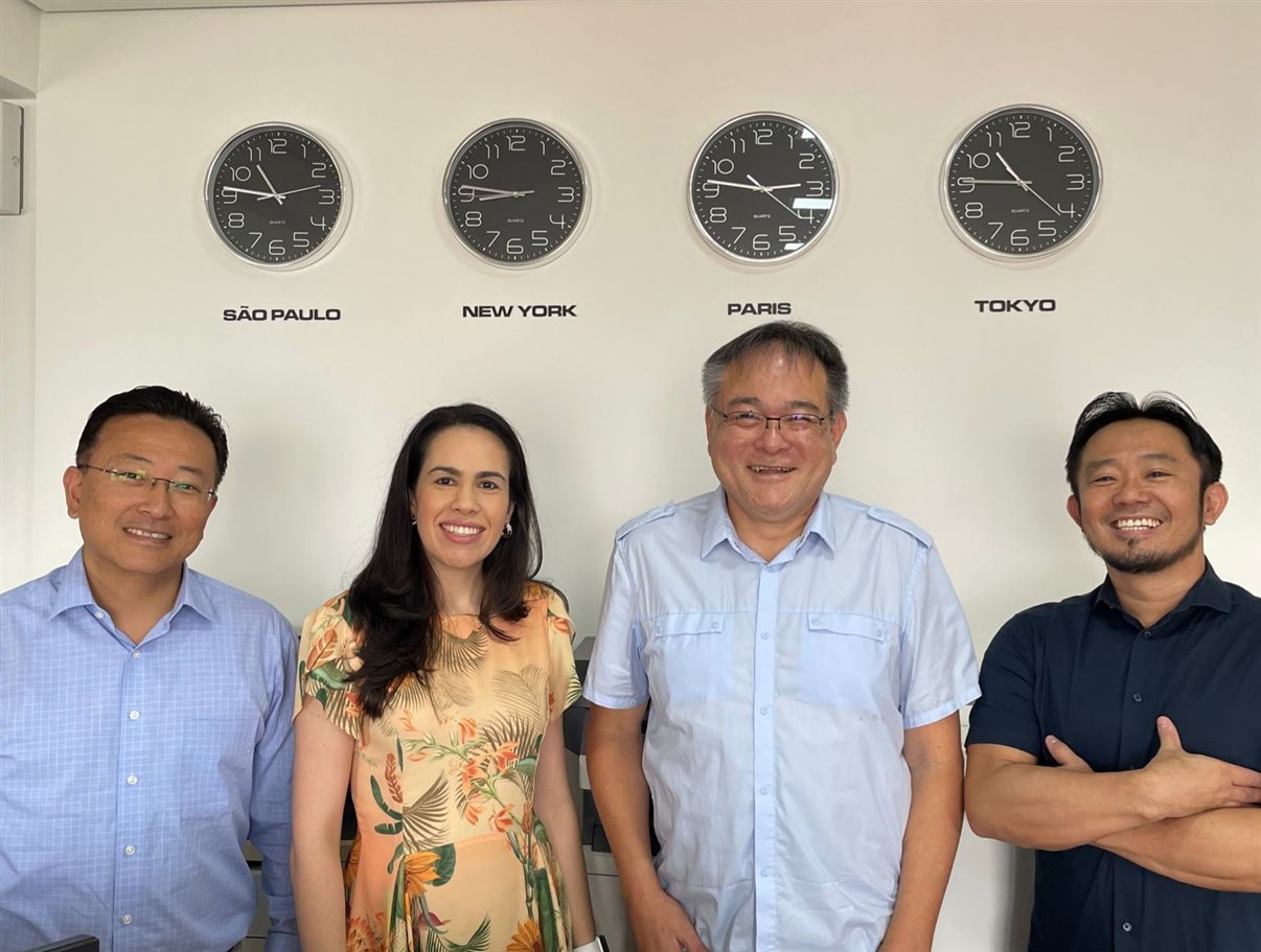 Sandro Jodai, diretor de Inbound, Talita Barreto, diretora comercial e Eventos, Edu Tsutsumi, diretor comercial, e Eduardo Kagohara, diretor de Operações da Tunibra Company