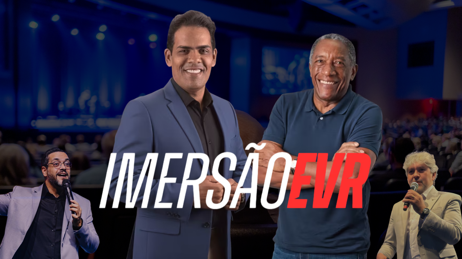 Melque Dourado, Geraldo Rufino, Tucco e Luciano Menezes na imagem oficial da Imersão EVR, realizada em Alphaville.