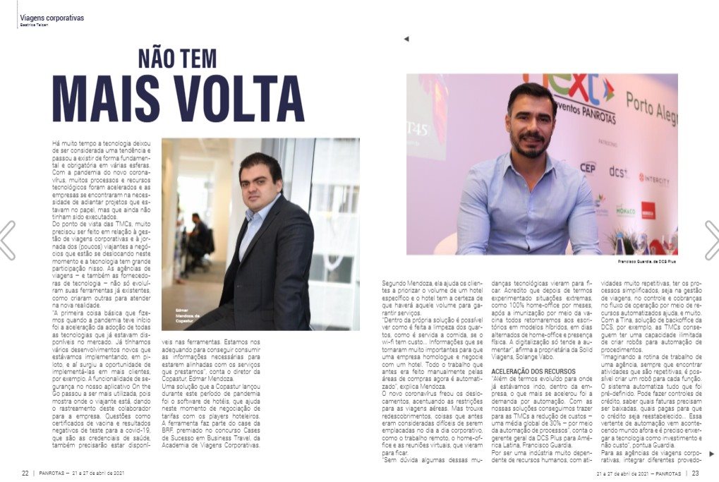 Reportagem completa está na Revista PANROTAS