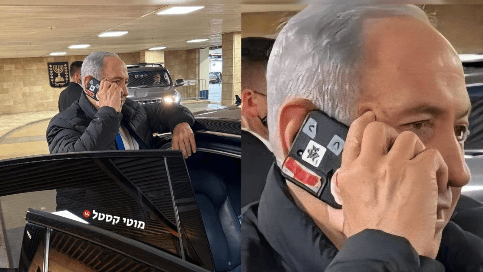 Israel: Benjamin Netanyahu põe adesivo em câmera do celular; entenda