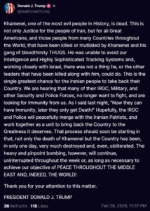 Trump anuncia morte do líder supremo do Irã, Ali Khamenei, após ataques com Israel – CartaCapital