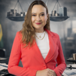 Advogada tributarista em ambiente corporativo analisando impactos da reforma tributária sobre créditos fiscais e equilíbrio financeiro das empresas