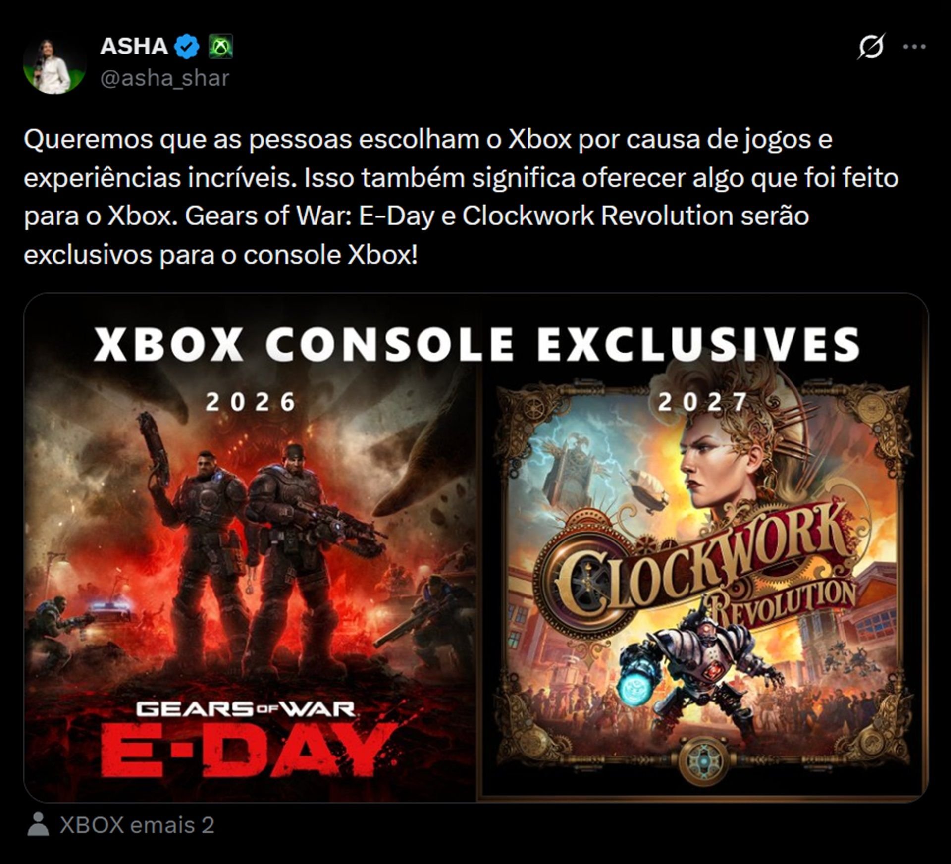 Xbox explica quais jogos serão exclusivos para sempre ou multiplataforma