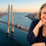 Myrinha Vasconcellos simboliza a expansão do Wollying de São Paulo a Portugal, em imagem que representa a união das mulheres e o combate à violência psicológica além das fronteiras.