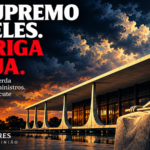 Supremo Tribunal Federal (STF) e estátua da Justiça ilustram artigo de Fabio Soares sobre a escolha dos ministros e a influência política na Corte.